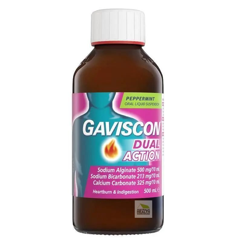 [Expiry: 01/2027] Gaviscon Liquid Dual Action Peppermint 500mL