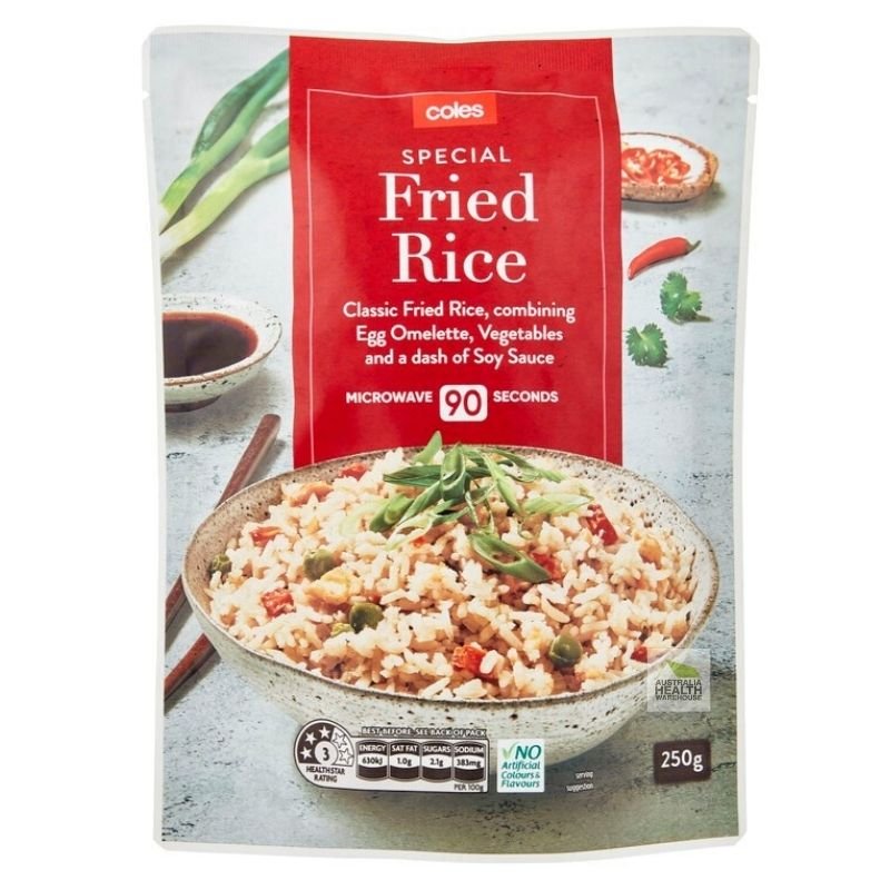 [CLEARANCE Expiry: 15/07/2024] Coles Special Fried Microwave Rice 250g