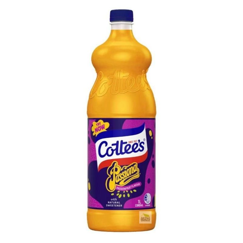 [Expiry: 13/10/2026] Cottee's Cordial Passionfruit Passiona 1Litre