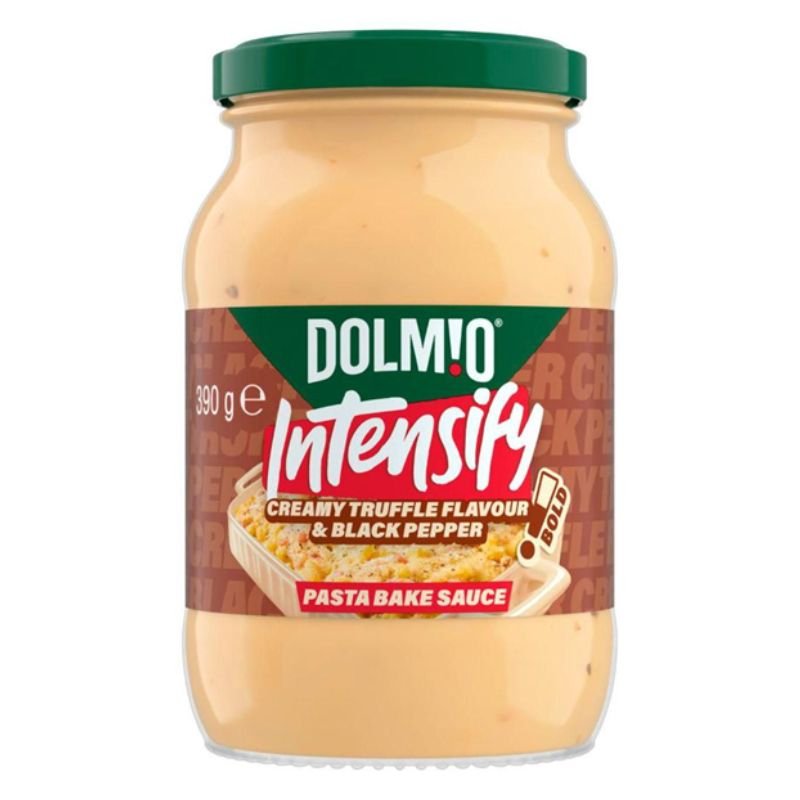 [Expiry Date: 02/08/2027] Dolmio Intensify Creamy Truffle Flavour & Black Pepper Pasta Bake Sauce 390g