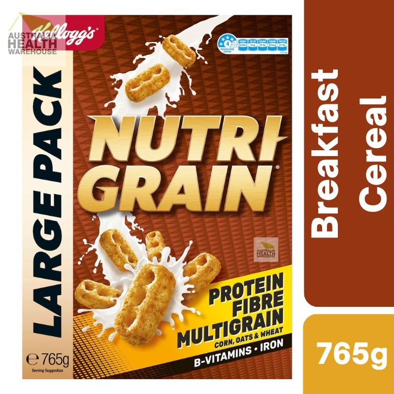 [Expiry Date: 02/09/2026] Kellogg's Nutri Grain Protein Breakfast Cereal 765g