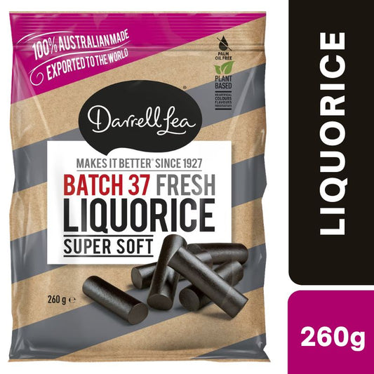 [Expiry Date: 01/03/2027] Darrell Lea Batch 37 Fresh Liquorice Super Soft 260g