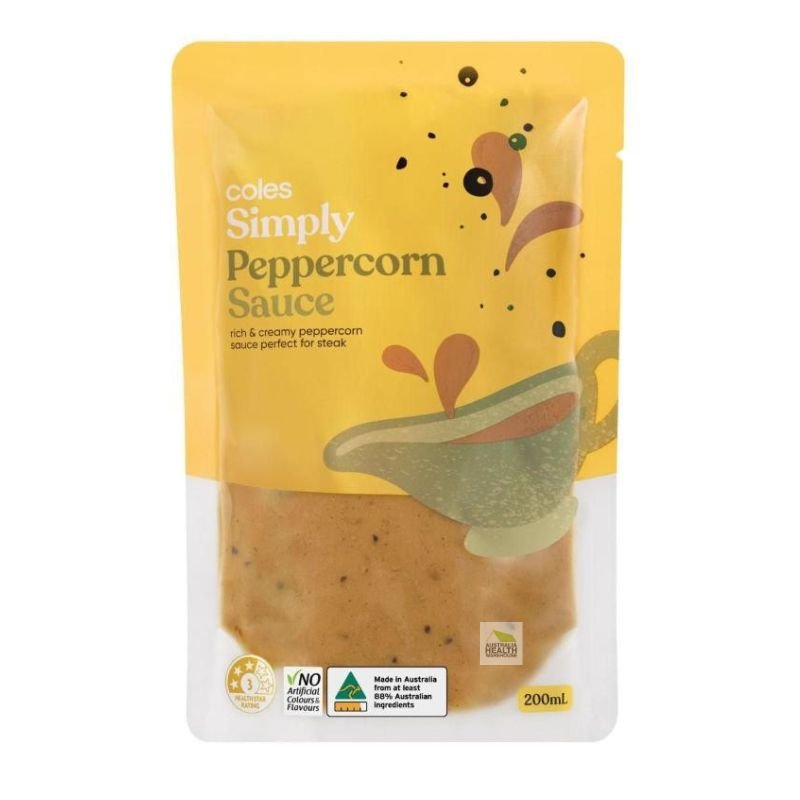 [Expiry: 05/11/2026] Coles Simply Peppercorn Sauce 200mL