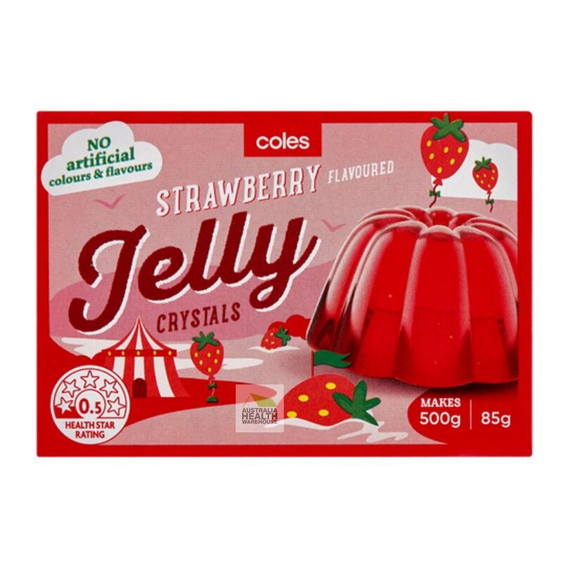 Coles Strawberry Flavoured Jelly Crystals 85g