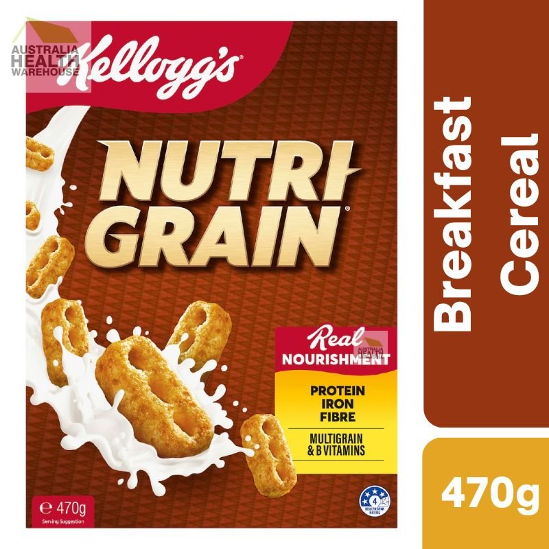 [Expiry Date: 30/09/2026] Kellogg's Nutri Grain Protein Breakfast Cereal 470g