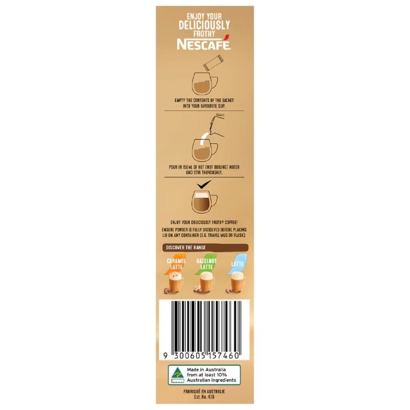 [Expiry Date: 06/2027] Nescafe Cappuccino Coffee Sachets 10 Pack