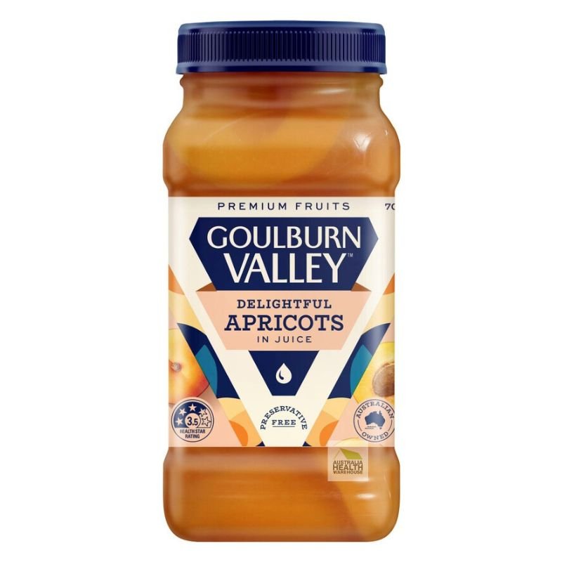 [CLEARANCE Expiry: 30/06/2026] Goulburn Valley Apricots In Juice 700g