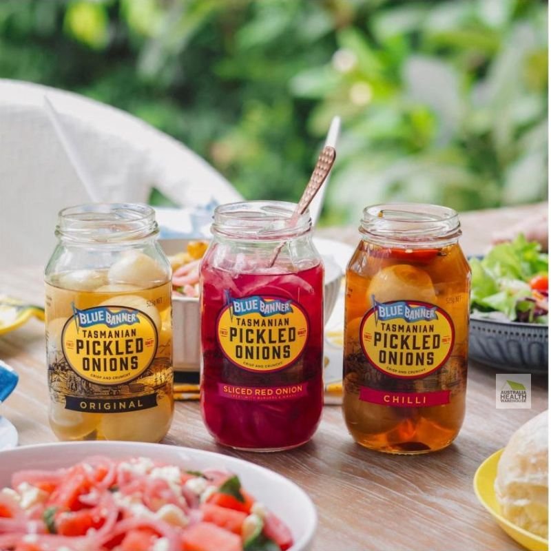 [Expiry: 19/12/2026] Blue Banner Pickled Sliced Red Onions 525g