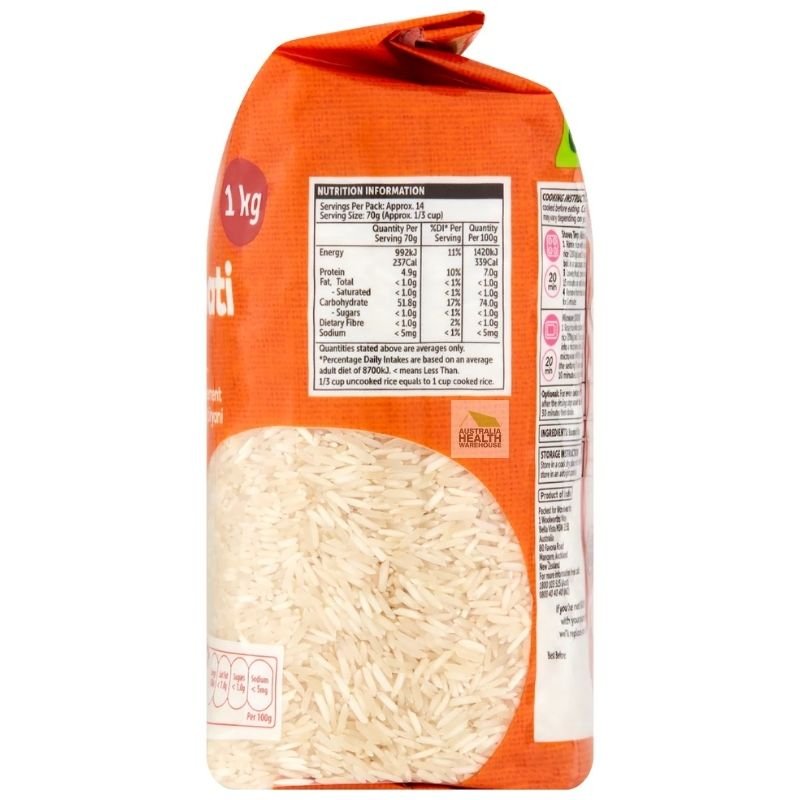 [Expiry Date: 05/2027] Woolworths Basmati Rice 1kg |Oz Mart