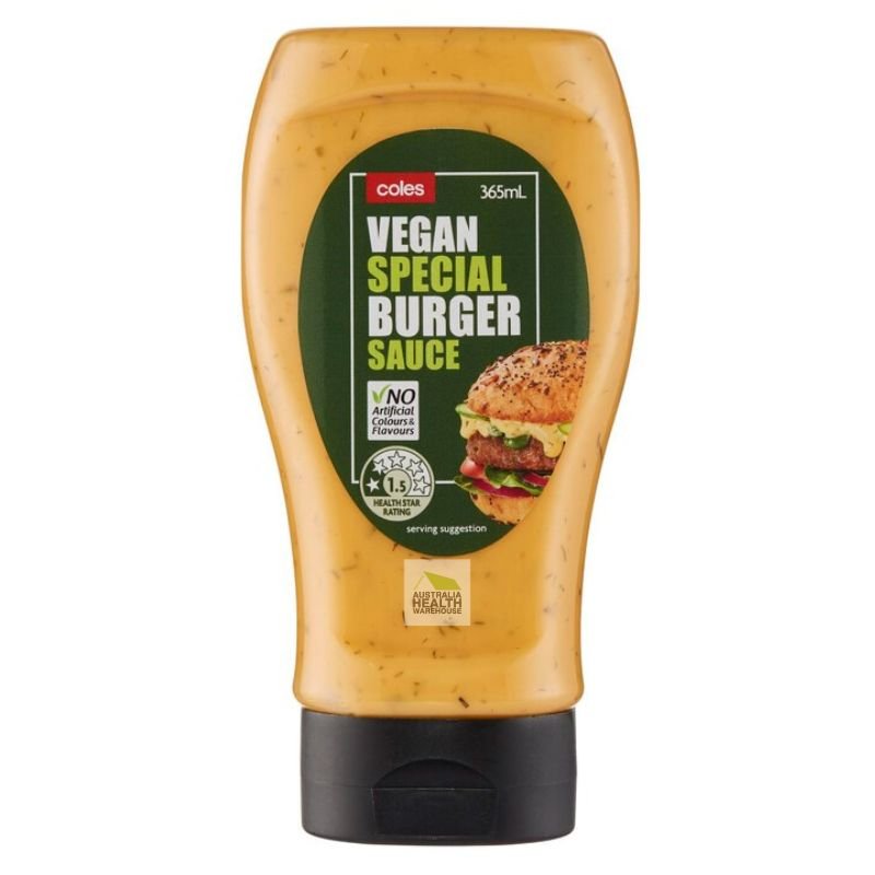 [CLEARANCE Expiry: 26/08/2026]  Coles Vegan Special Burger Sauce 365mL