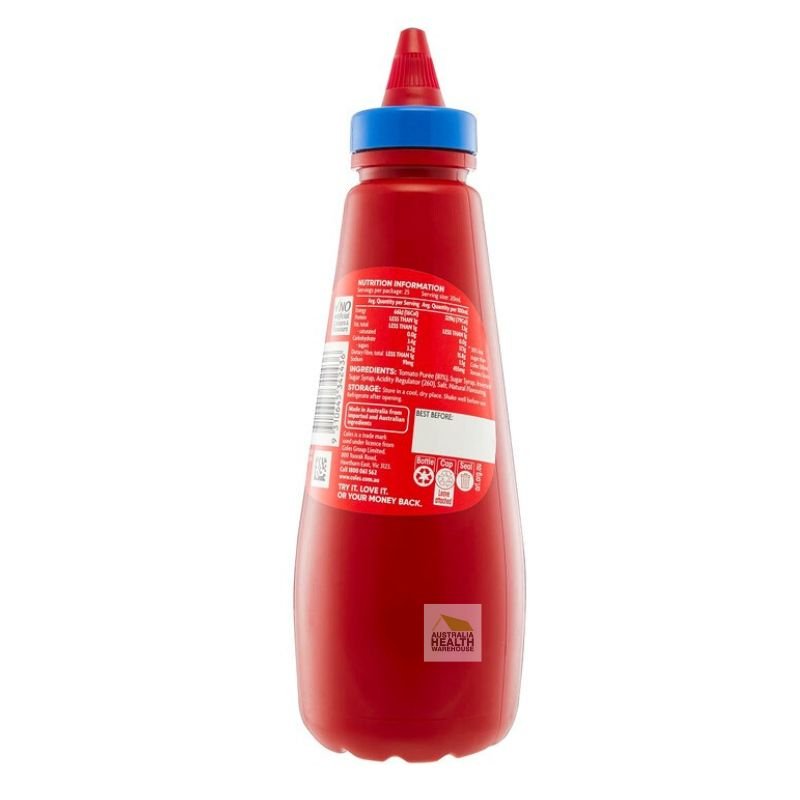[CLEARANCE Expiry: 25/11/2025] Coles Tomato Sauce Reduced Sugar 500mL