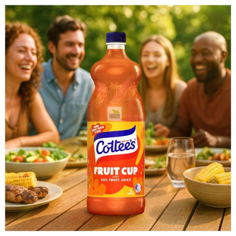 [Expiry Date: 11/11/2026] Cottee's Fruit Cup with 40% Fruit Juice Cordial 1 Litre