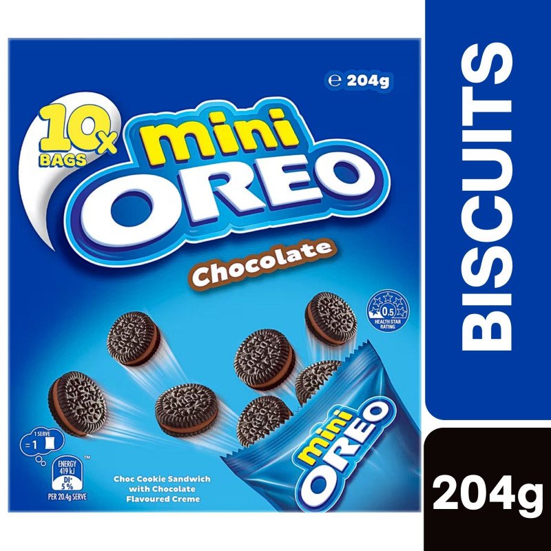 [Expiry Date: 29/05/2027] Oreo Mini Cookies Chocolate Bags 10 Pack 204g