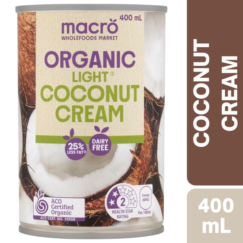 [Expiry Date: 18/06/2028] Woolworths Macro Organic Light Coconut Cream 400mL
