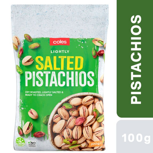 [CLEARANCE Expiry: 19/08/2026] Coles Roasted & Salted Pistachios 200g