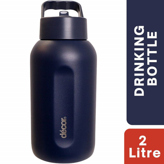 Decor Insulated Double Wall XXL Stainless Steel Bottle 2 Litre (BLUE)