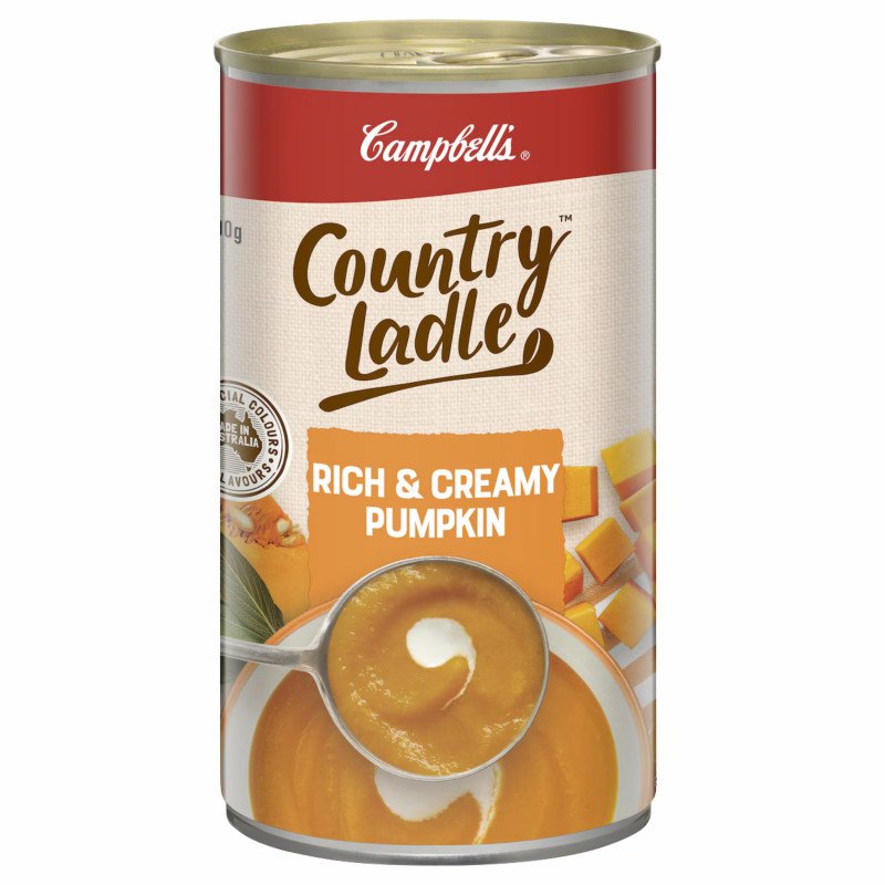 [Expiry Date: 14/01/2028] Campbell's Country Ladle Soup Can Rich & Creamy Pumpkin 500g