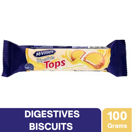 [Expiry Date: 21/11/2026] Mcvitie's Digestives LemTops Lemon Flavoured 100g