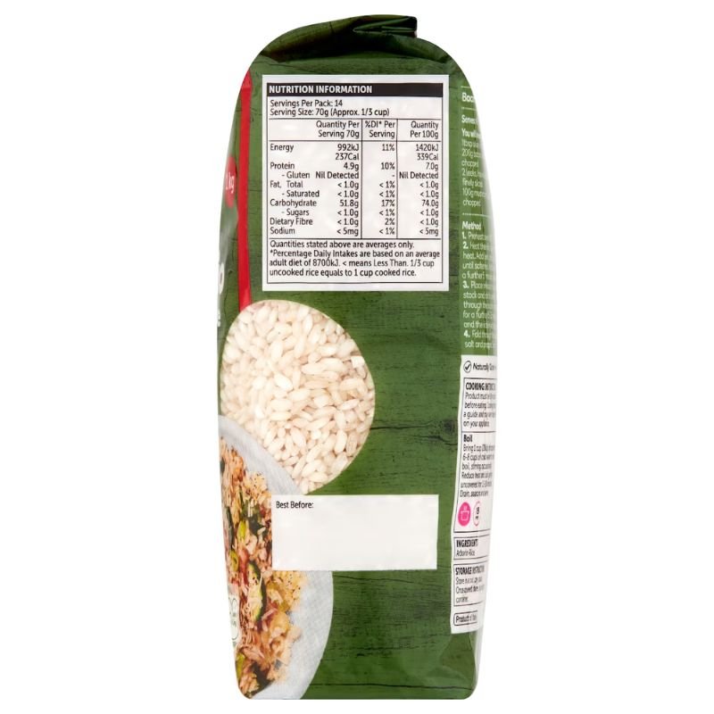 [Expiry Date: 30/04/2027] Woolworths Arborio Risotto Rice 1kg