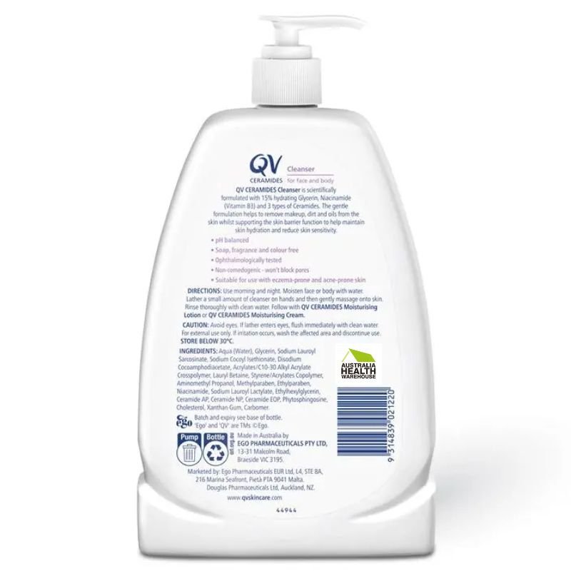 [Expiry: 04/2029] Ego QV Ceramides Cleanser 1.25kg