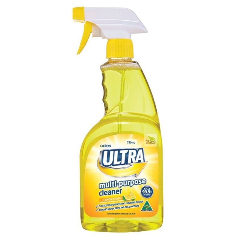 [Expiry Date: 02/07/2027] Coles Ultra Multipurpose Cleaner Lemon 750mL