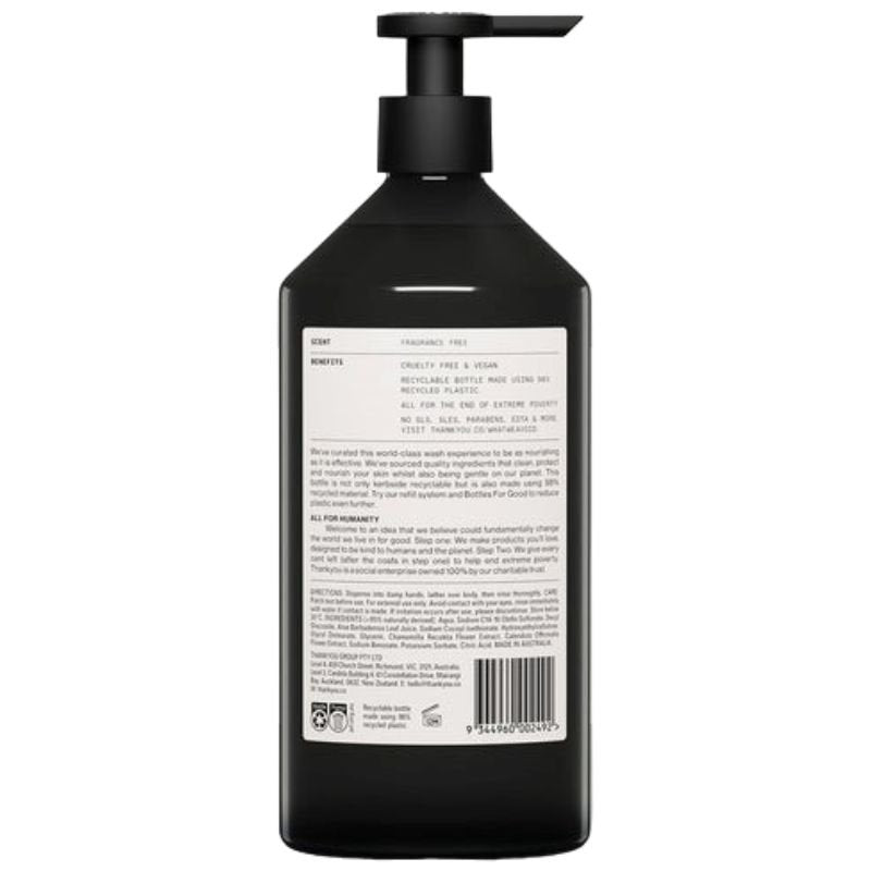 [DAMAGE BOTTLE] Thankyou Fragrance Free Body Wash 1 Litre