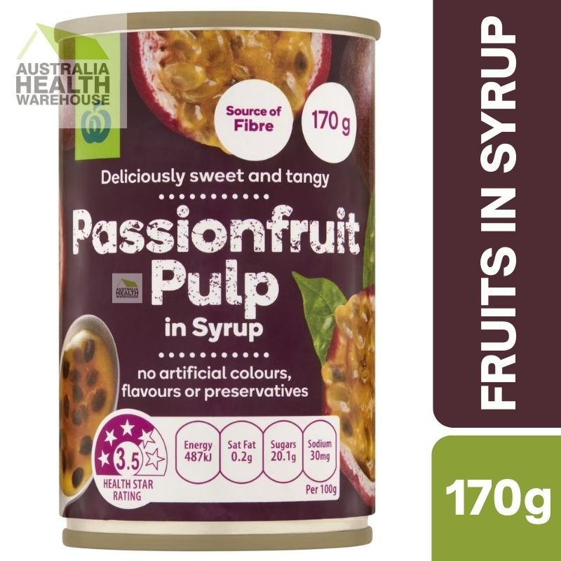 [Expiry: 22/12/2026] Woolworths Passionfruit Pulp Canned 170g
