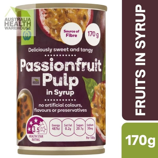 [Expiry: 22/12/2026] Woolworths Passionfruit Pulp Canned 170g