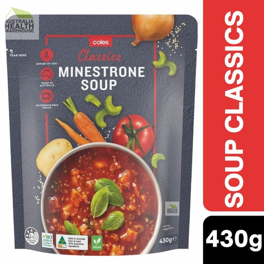[Expiry: 24/12/2026] Coles Classics Minestrone Soup Pouch 430g
