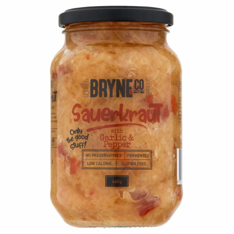 [Expiry Date: 20/11/2028] Bryne Co Sauerkraut With Garlic & Pepper 460g