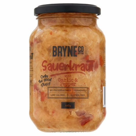[Expiry Date: 20/11/2028] Bryne Co Sauerkraut With Garlic & Pepper 460g