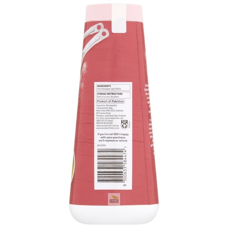 [Expiry Date: 24/06/2028] Woolworths Himalayan Pink Fine Table Salt 750g