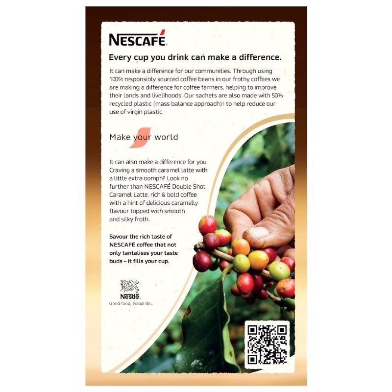 [Expiry Date: 04/2027] Nescafe Double Shot Caramel Latte Coffee Sachets 10 Pack