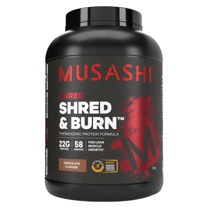 [Expiry: 04/2027] Musashi Shred & Burn Chocolate Milkshake Flavour 2kg
