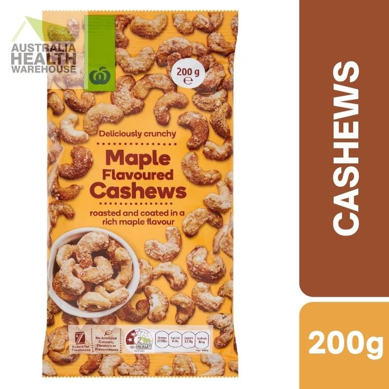 Woolworths Cashews Maple Flavoured 200g