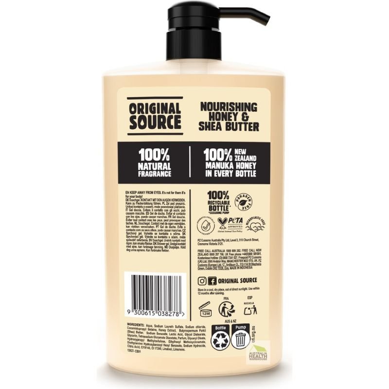 Original Source Nourishing Honey & Shea Butter Shower Gel 1 Litre