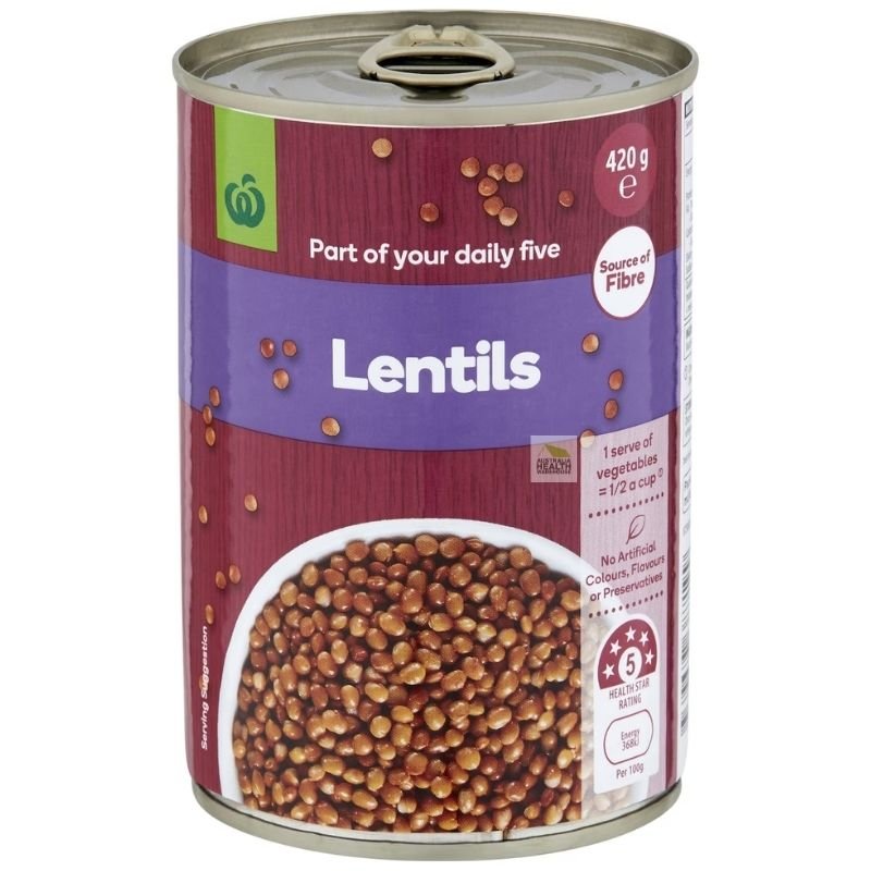 Woolworths Lentils 420g