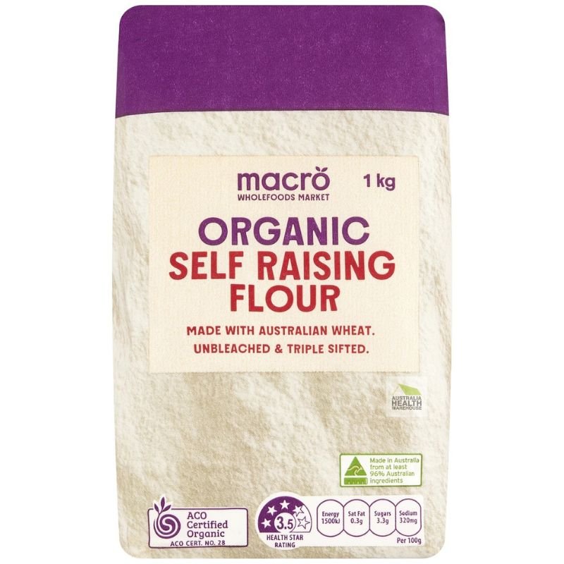 Woolworths Macro Organic Self Raising Flour 1kg