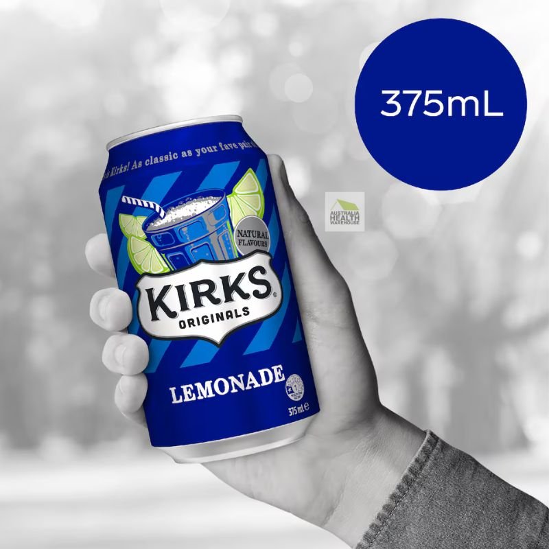 Kirks Lemonade Soft Drink Cans - 10 x 375mL