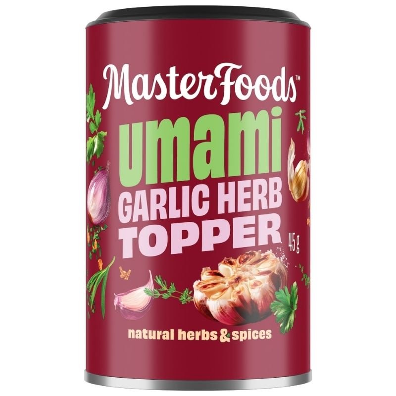 [Expiry Date: 15/09/2027] Masterfoods Umami Garlic Herb Topper Seasoning Can 50g