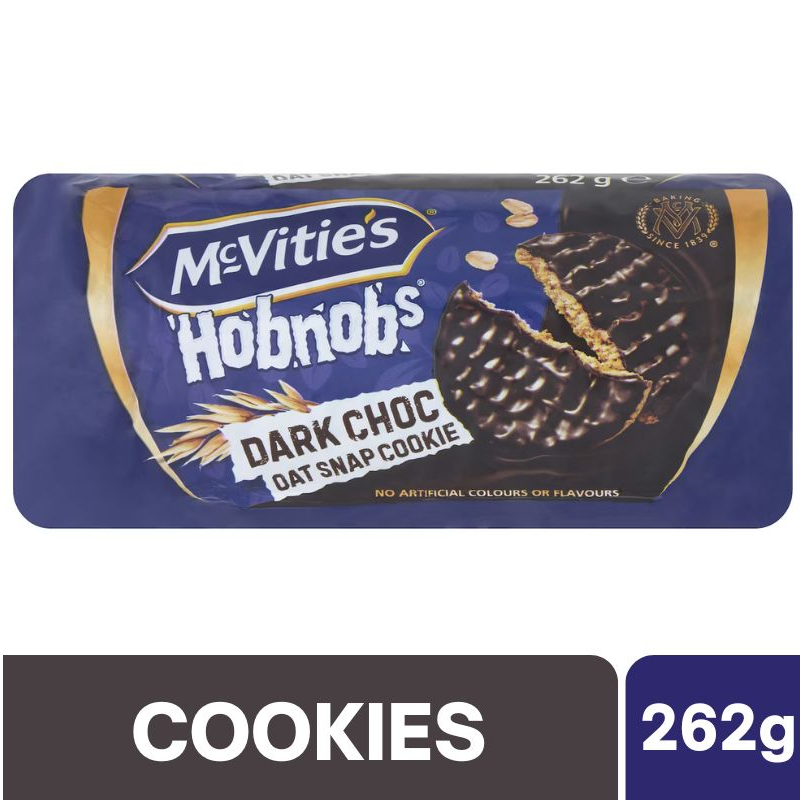 [CLEARANCE Expiry Date: 05/09/2026] Mcvitie's Hobnobs Dark Choc Oat Snap Cookie 262g