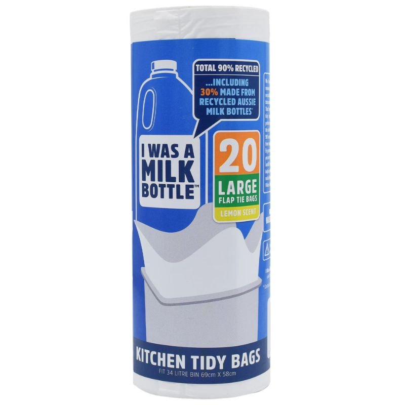I Was A Milk Bottle Kitchen Tidy Bag Large Lemon Scented 20 Pack