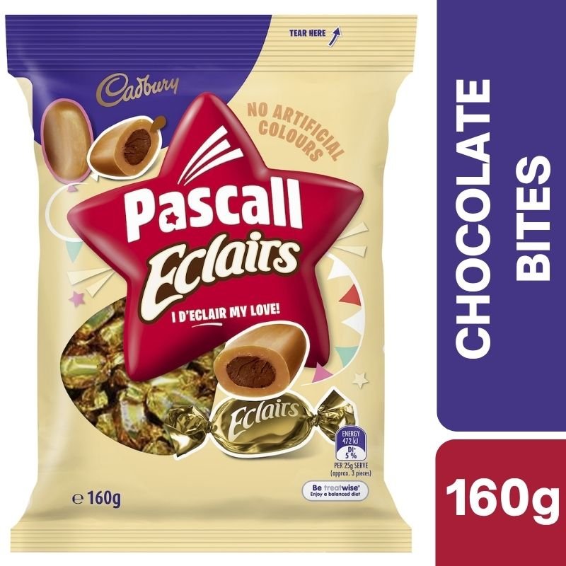 [CLEARANCE Expiry Date: 25/11/2026] Cadbury Pascall Eclairs Chocolate Lollies 160g