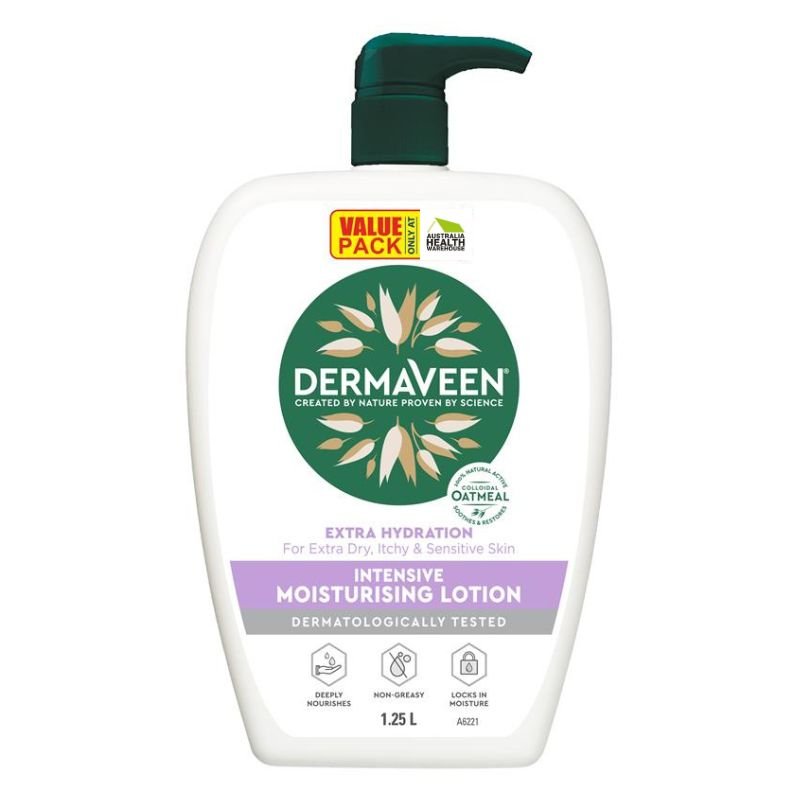 [Expiry: 10/2026] DermaVeen Extra Hydration Intensive Moisturising Lotion 1.25 Litre