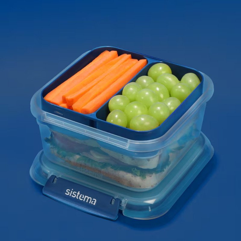 Sistema To Go Rectangle Stax Food Container 1.15 Litre (Blue)