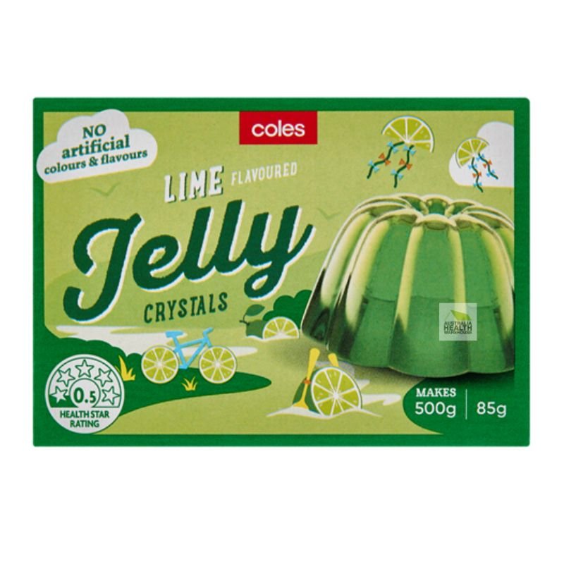 [Expiry Date: 25/12/2026] Coles Lime Flavoured Jelly Crystals 85g