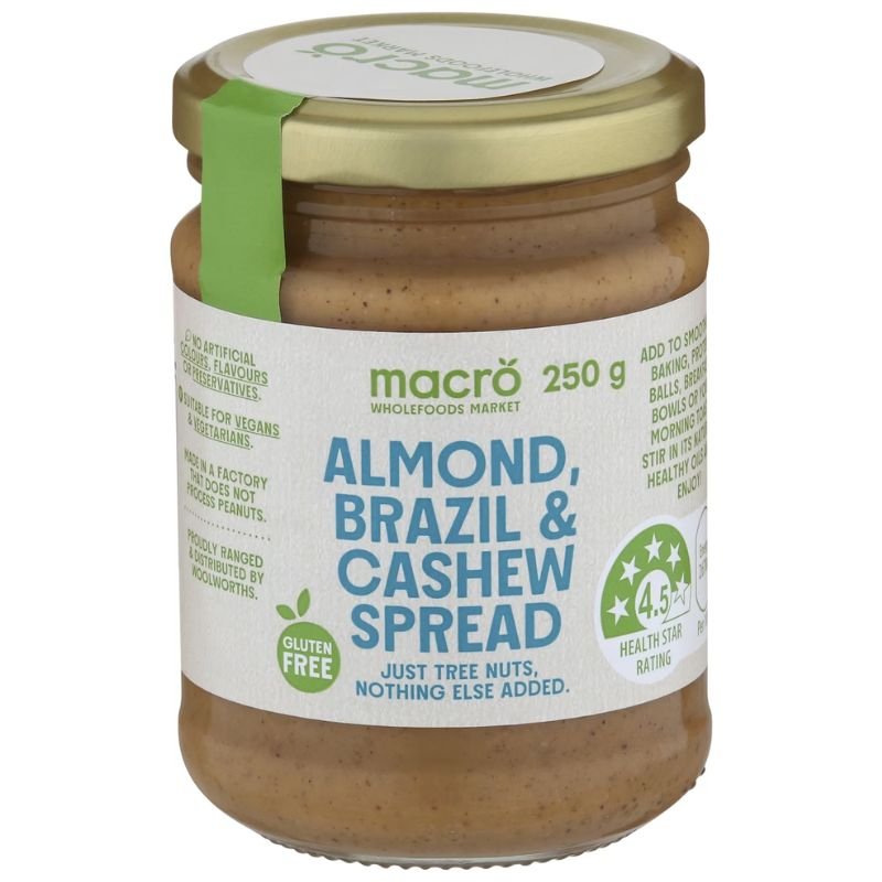 [Expiry: 18/02/2027] Woolworths Macro Almond, Brazil & Cashew Spread 250g