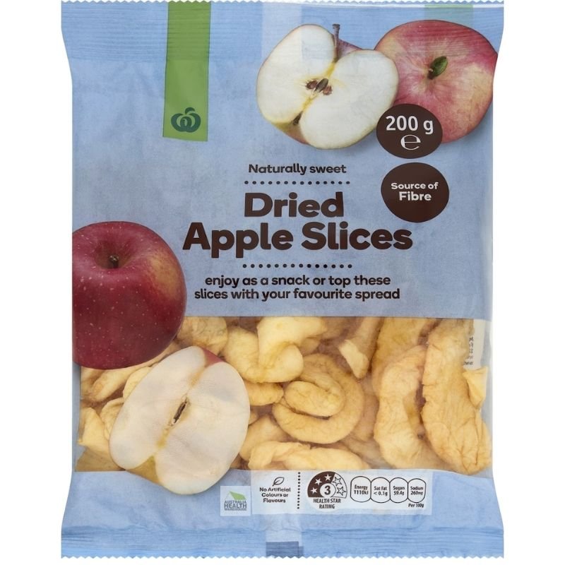 [Expiry Date: 09/11/2026] Woolworths Dried Apple Slices 200g