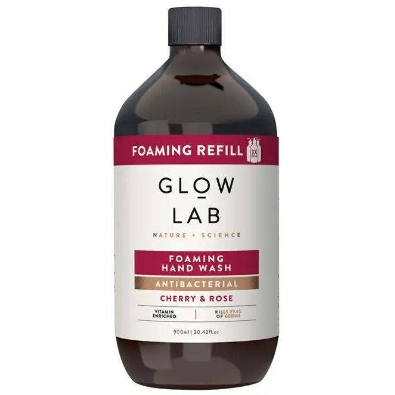 [Expiry: 05/2027] Glow Lab Antibacterial Foaming Cherry & Rose Hand Wash Refill 900mL
