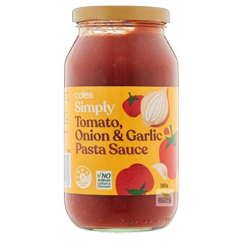 [Expiry: 12/09/2026] Coles Simply Tomato & Basil Pasta Sauce 510g